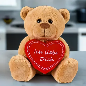 BRUBAKER Teddy 25cm - Plüschbär mit Herz "Ich liebe Dich"