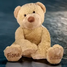 Elefantasie Stofftier TeddyBär Geschenk mit Namen & Geburtsdatum personalisiert 25cm