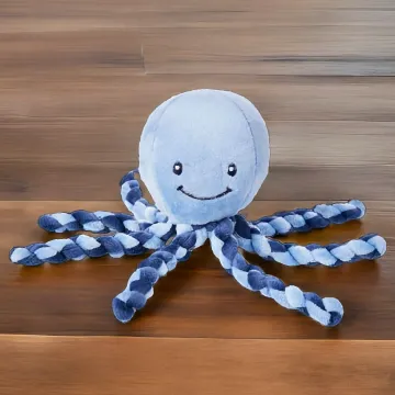 Nattou Kuscheltier Oktopus Blau 23cm für Neugeborene und Frühchen