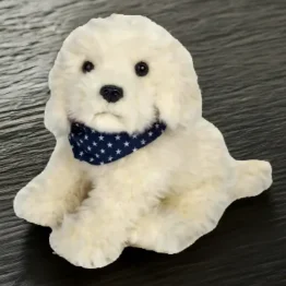 Plüschhund Labradoodle mit Sternchen-Halstuch 28cm Kuscheltier - Teddy Hermann 91939