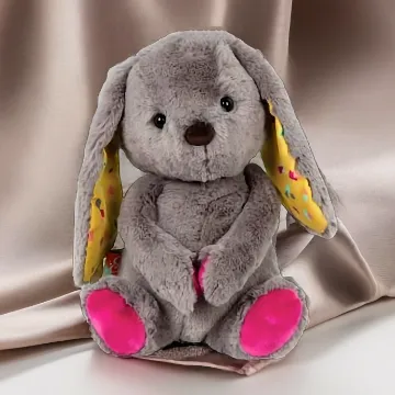 Sprinkle Bunny – superweicher grauer Kuschelhase mit langen Ohren von B. toys