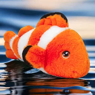 tachi Plüschtier Clownfisch orange-weiße Streifen Kuscheltier Fisch 28cm