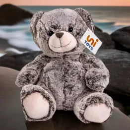 Uni-Toys Teddybär 24cm – Superweicher Kuschelfreund in Dunkelbraun